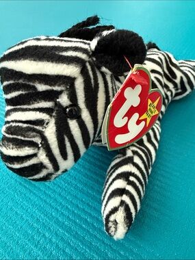 Ty Beanie Baby Ziggy Zebra Plush Stuffed Animal Retired W Tag December 24 1995